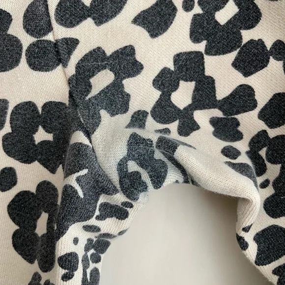 Free People Black & White Hersey Leopard Print Dress with Green Eyes Y2K S/M Vtg - Picture 8 of 8